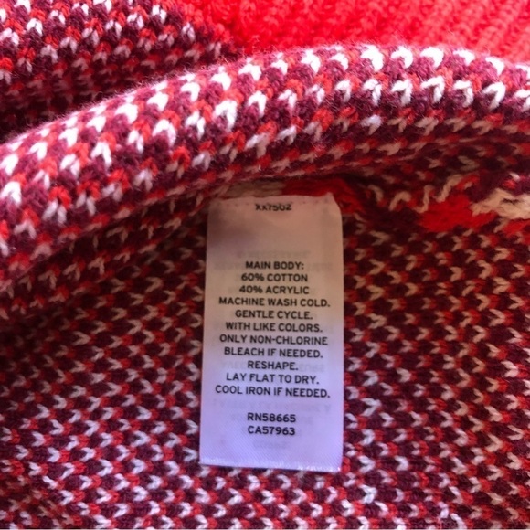 NWT BP. Crafted Cropped Sweater In Red Scarlet Holiday Fairisle Plus Size 3X - Picture 7 of 11